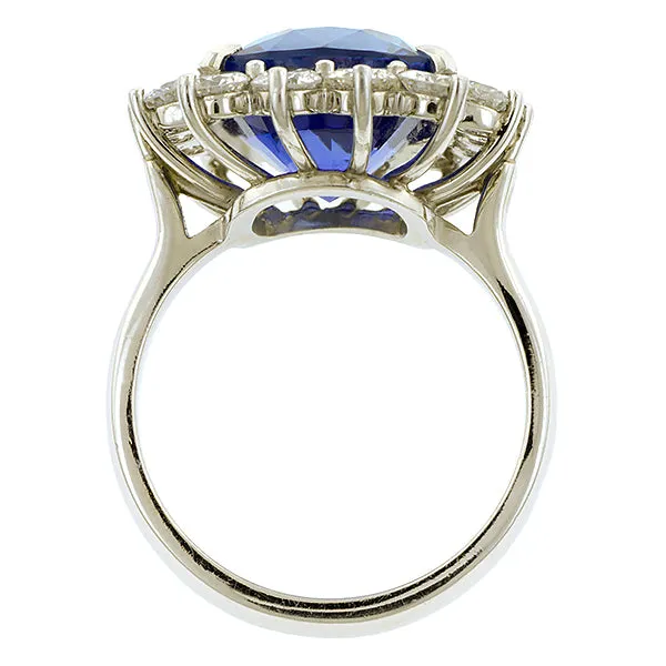 Sapphire & Diamond Cluster Ring