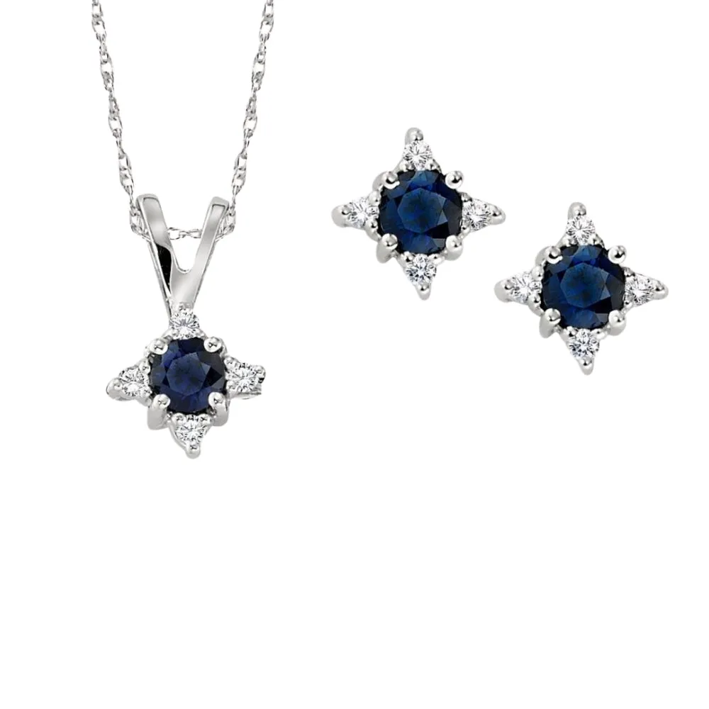 Sapphire and Diamond Necklace