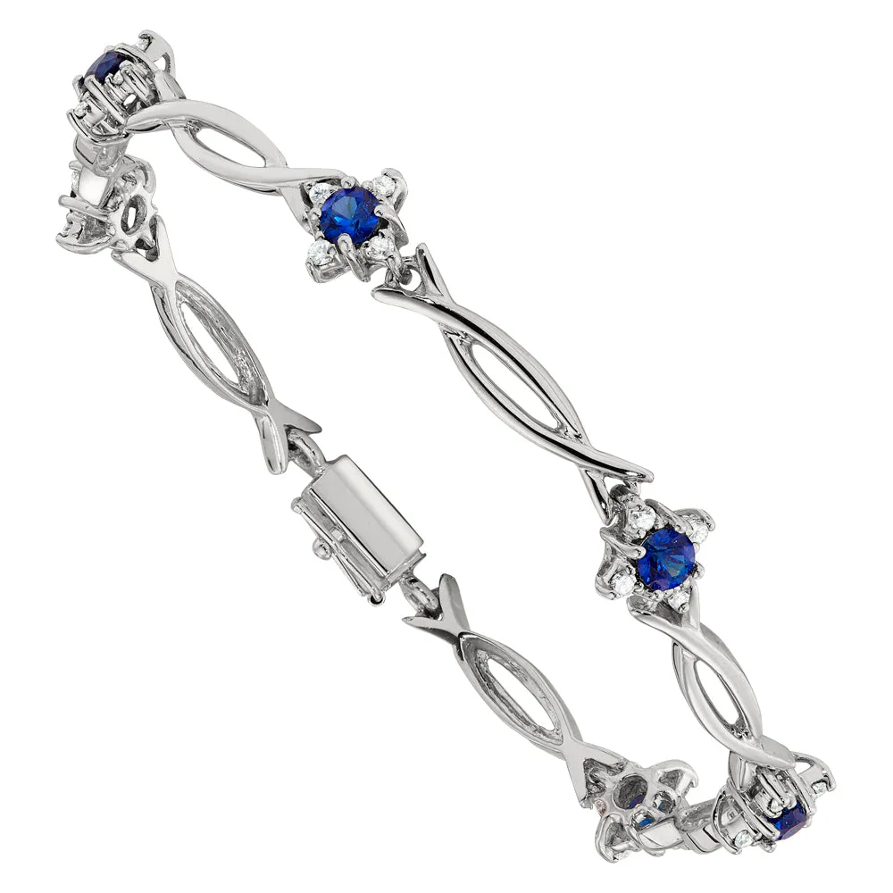 Sapphire and Diamond Necklace