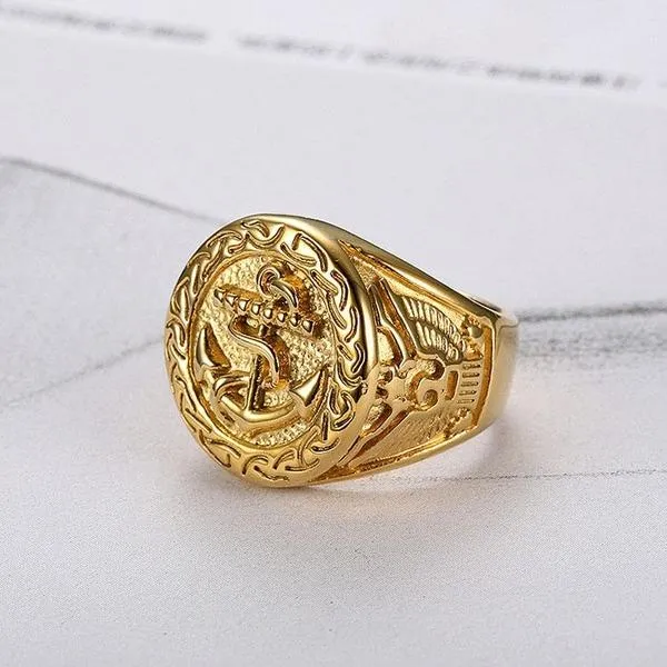 Sea Anchor Signet Ring