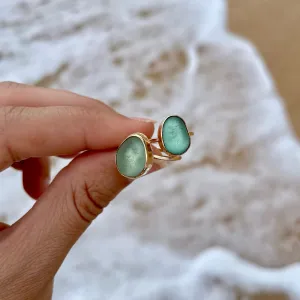 Sea Glass Rings in Gold Fill