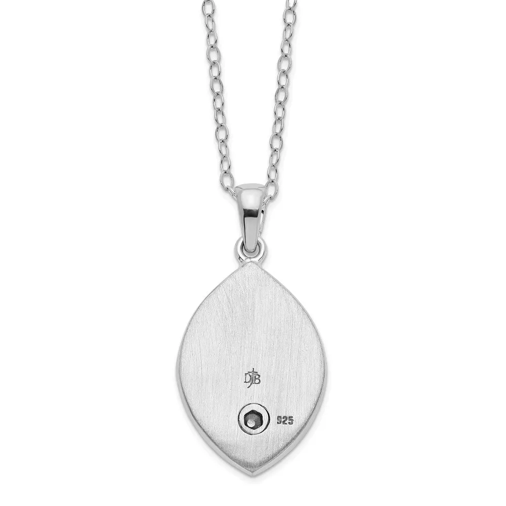 Sentimental Expressions Sterling Silver Rhodium-plated Gold-tone Heart in Egg Shaped Ash Holder 18in Necklace