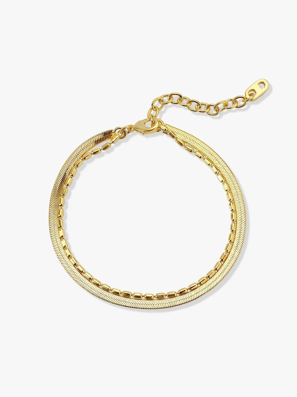 Serpentine Beaded Layered Bracelet