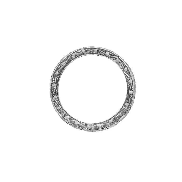 Sethi Couture 18K White Gold Dunes Narrow White Diamond Eternity Band - Size 7
