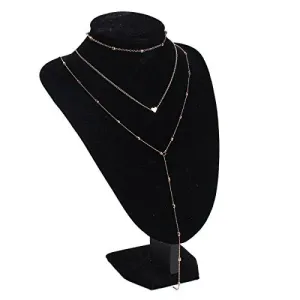 Sexy Sparkles y shaped necklaces for women Lariat Silver Tone