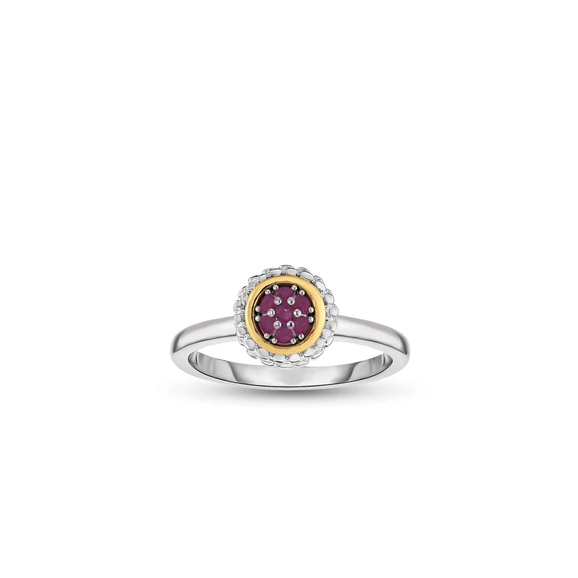 Silver & 18K Gold Prosecco Ruby Ring