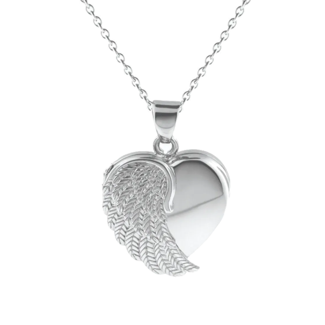 Silver Angel Wing Locket Urn