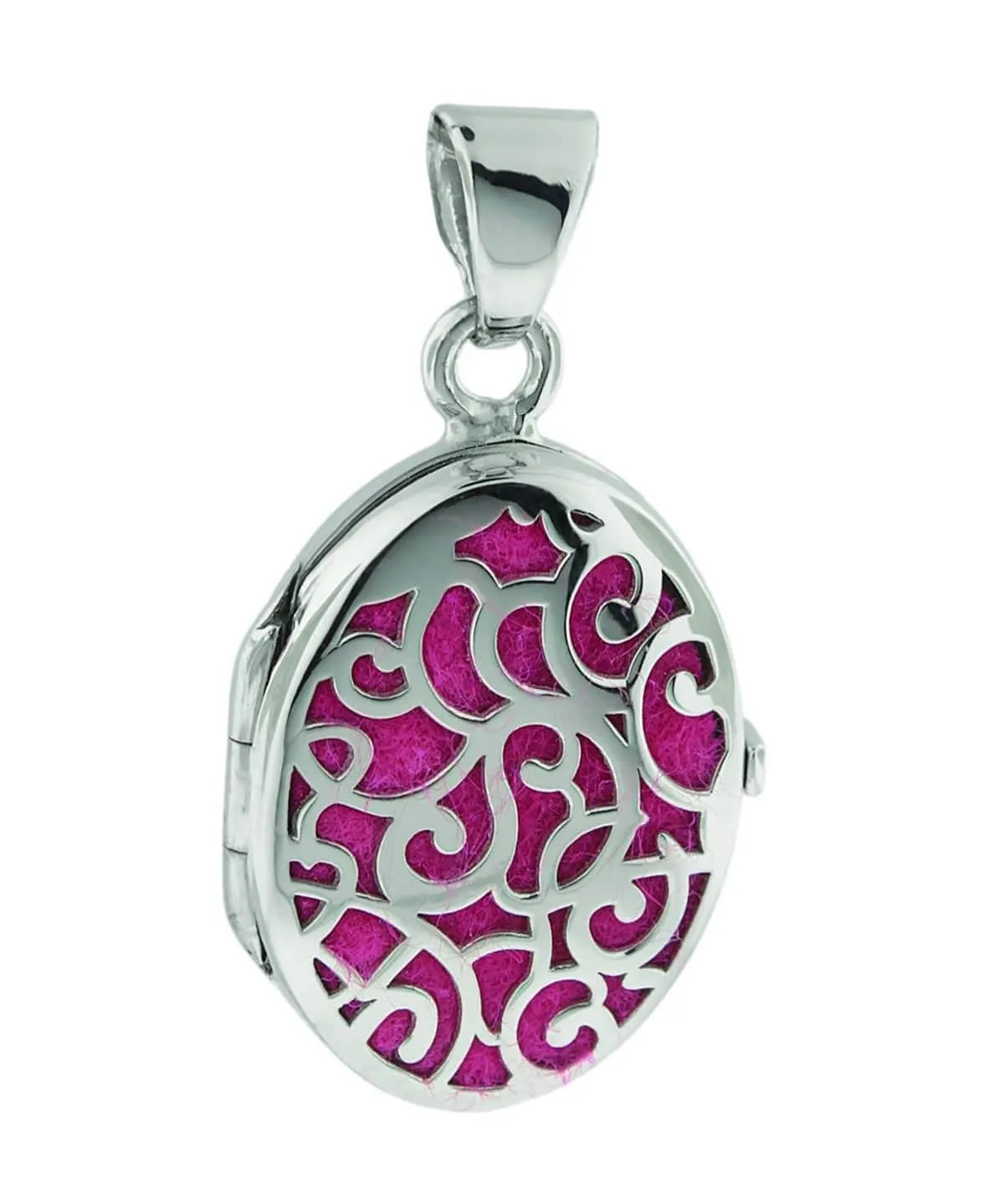 Silver Filigree Oval Locket Urn
