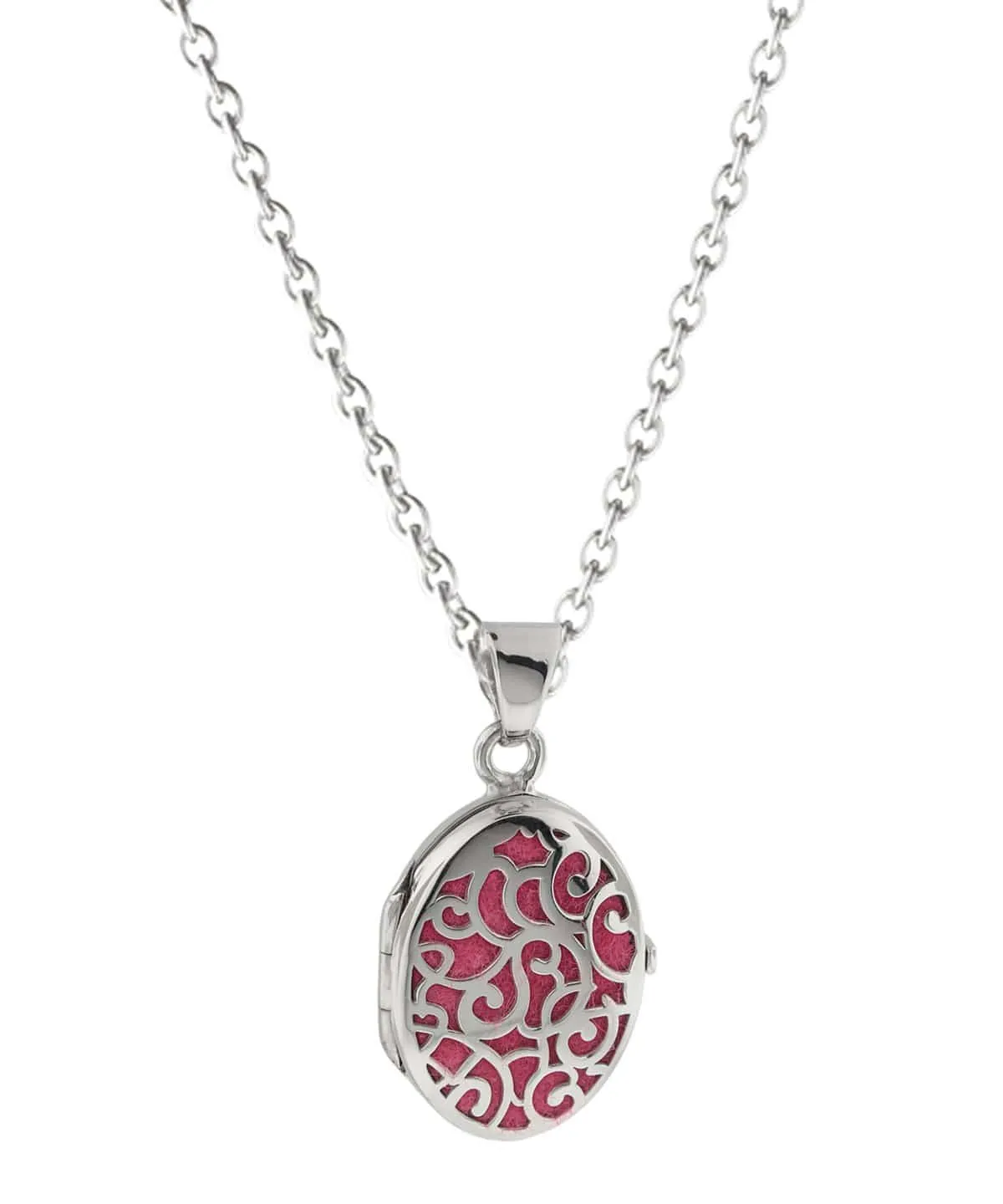 Silver Filigree Oval Locket Urn