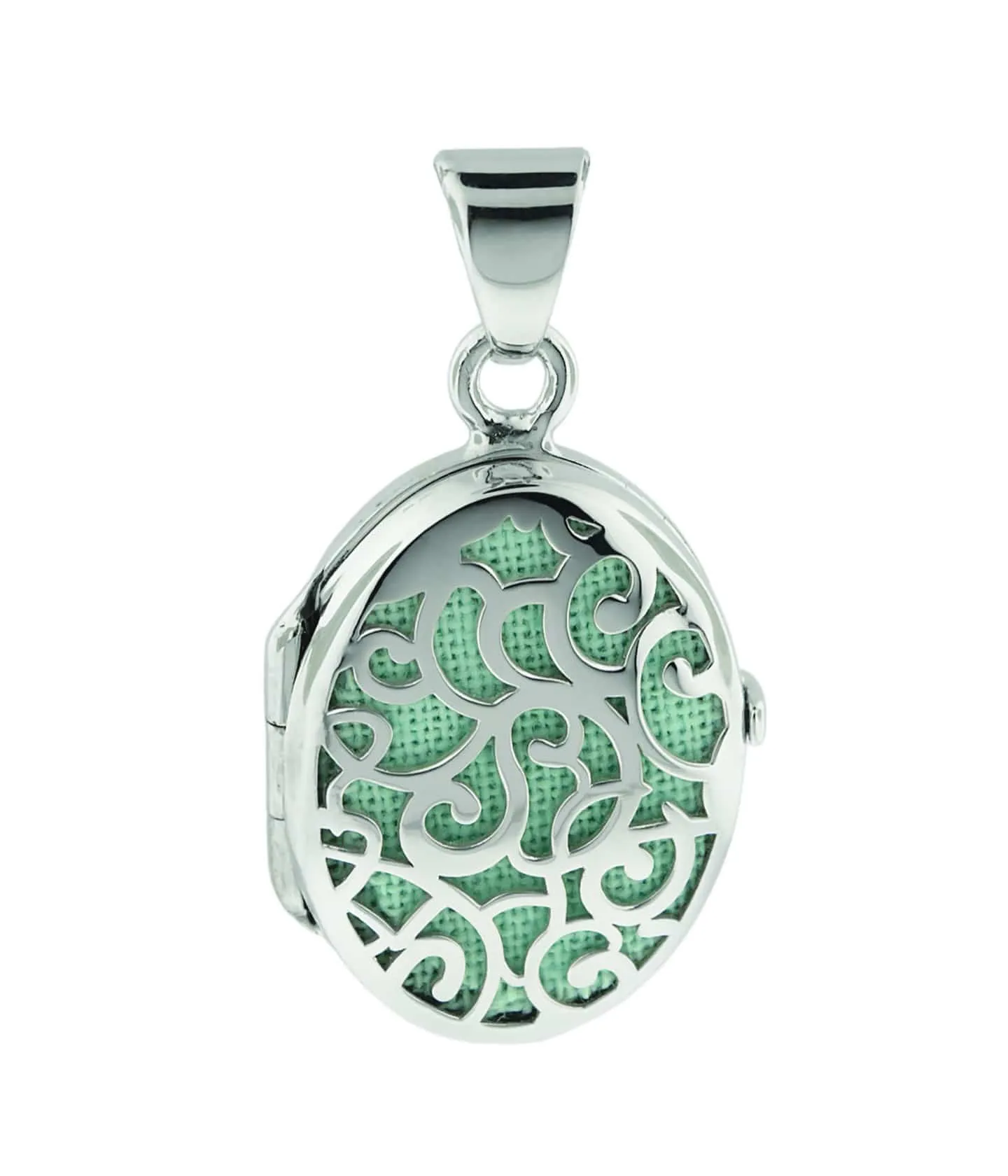 Silver Filigree Oval Locket Urn