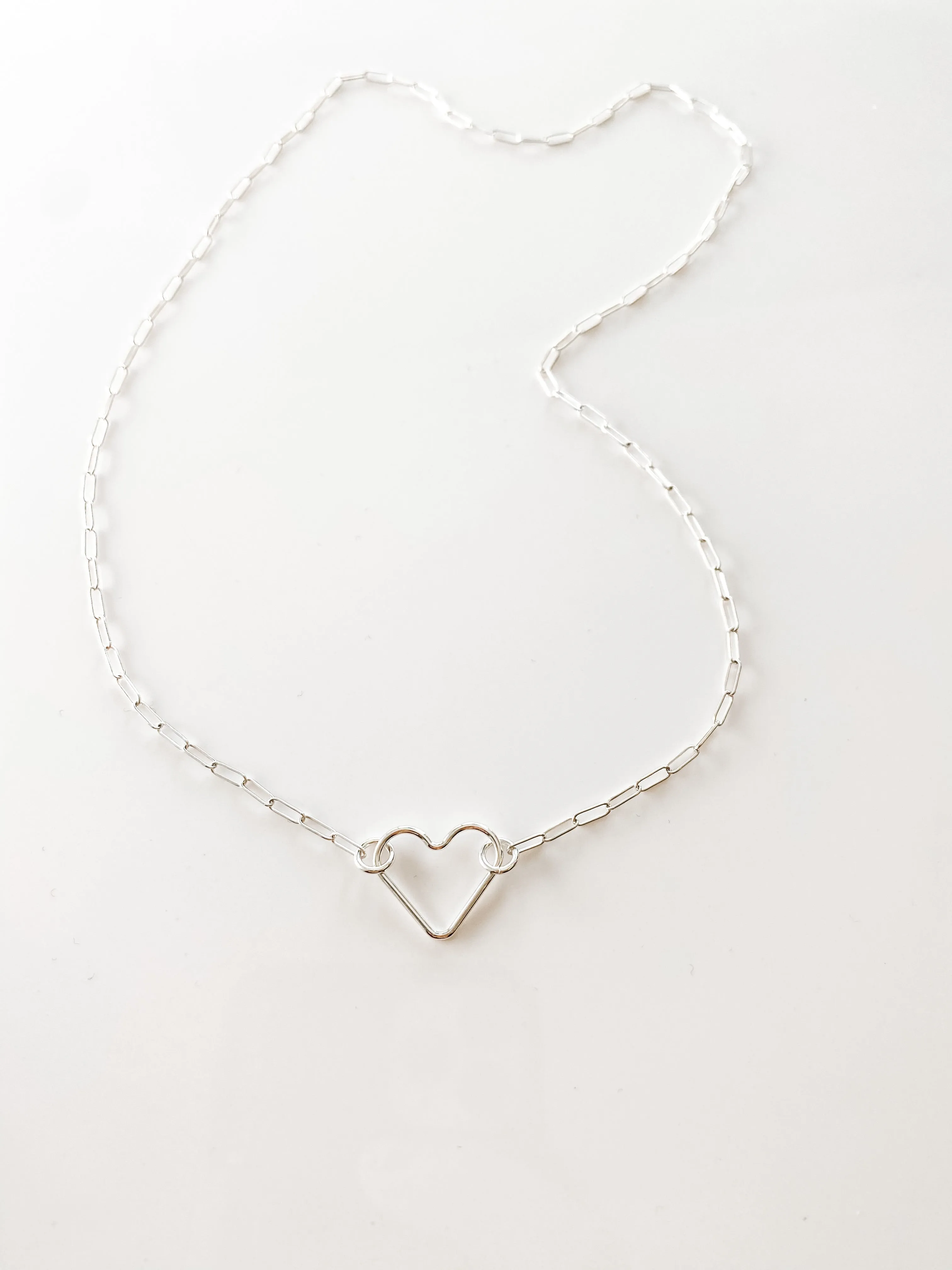 SILVER HAYLEY HEART NECKLACE