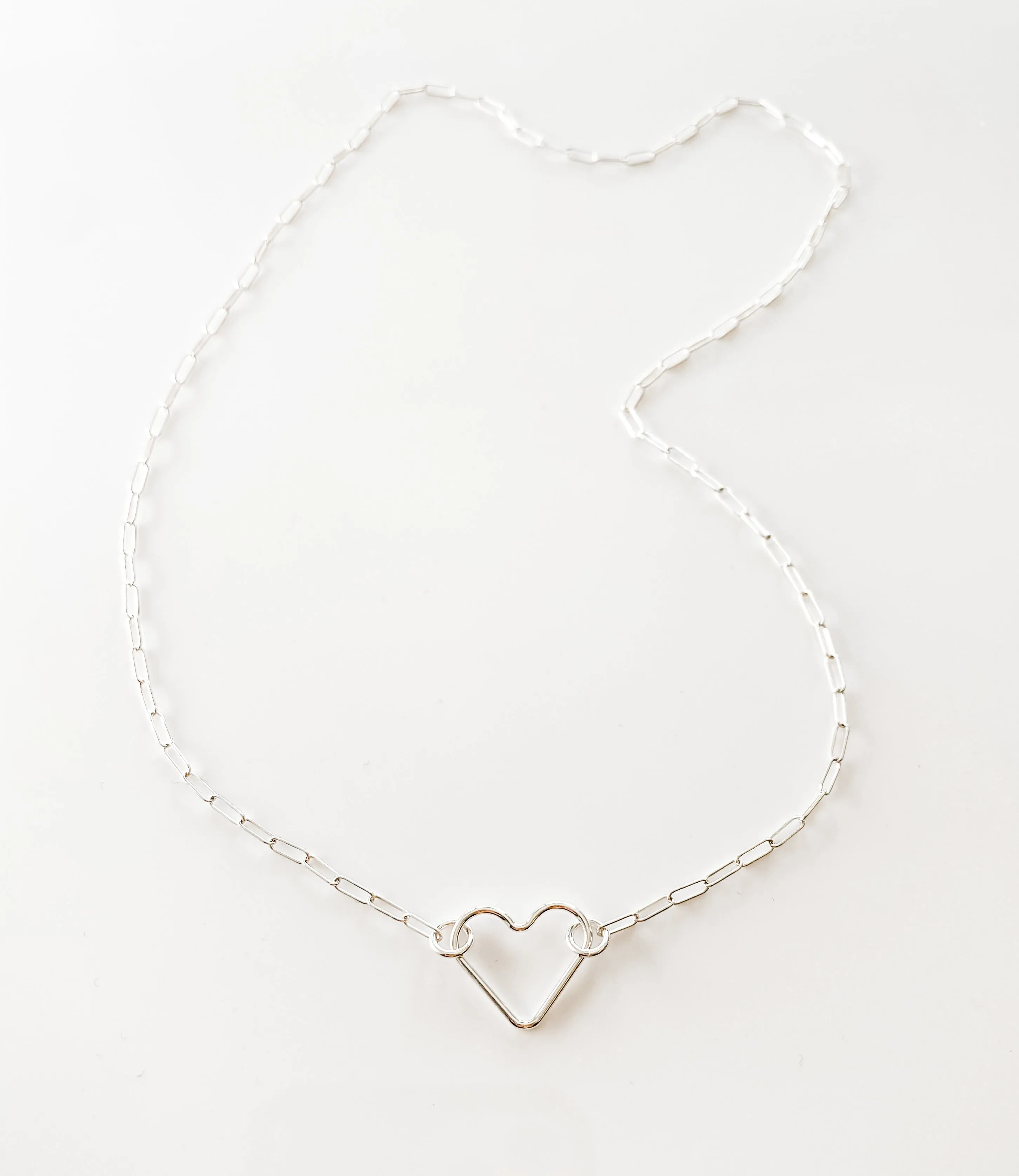 SILVER HAYLEY HEART NECKLACE