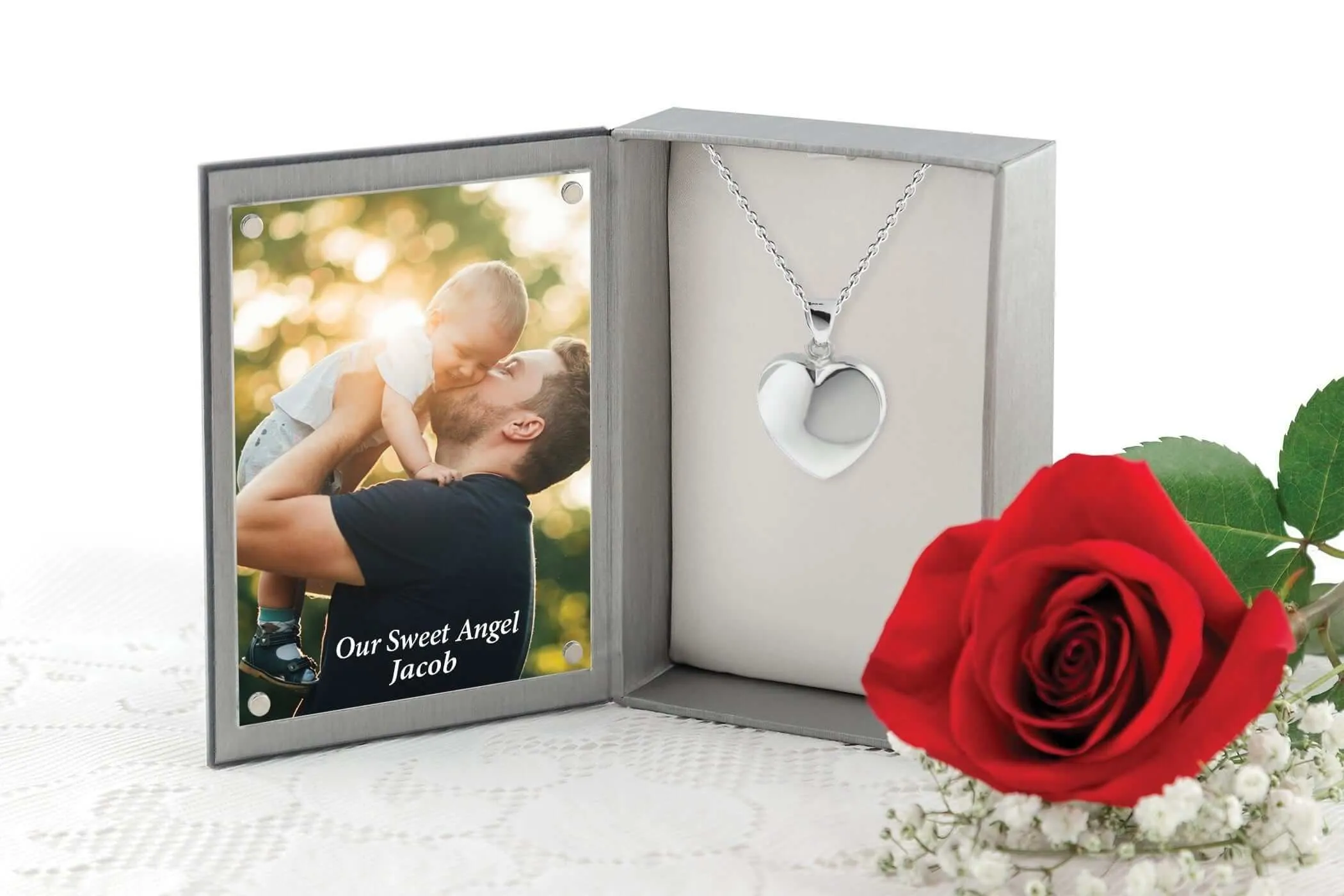 Silver Heart Pendant Urn