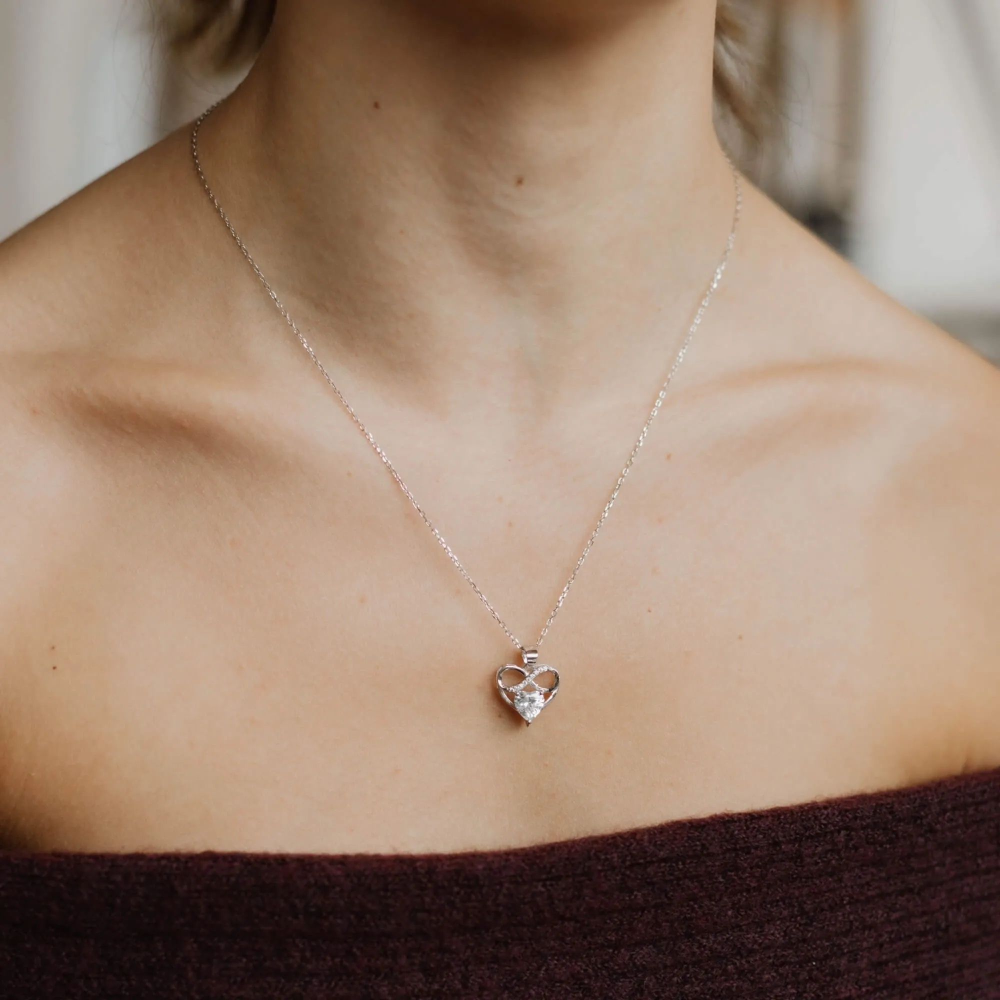 Silver Necklace "Infinite Love"