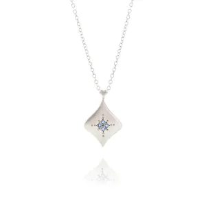 Silver Night Aquamarine Pendant