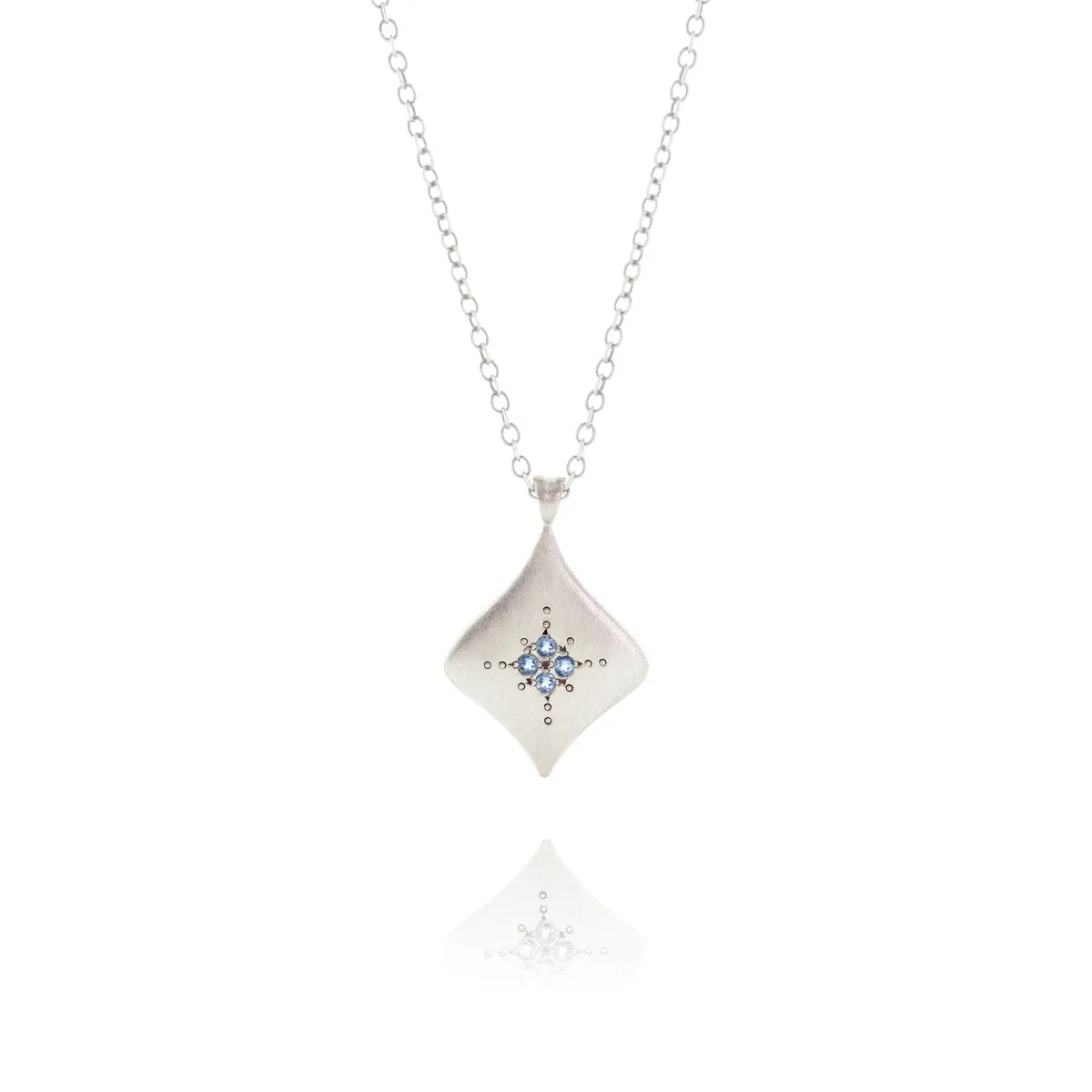 Silver Night Aquamarine Pendant