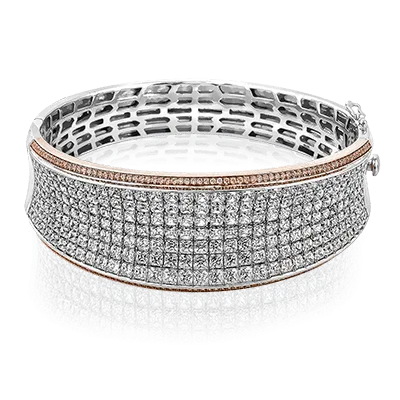Simon-set Bangle in 18k Gold with Diamonds