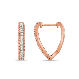 Single line v shapped diamond Huggies