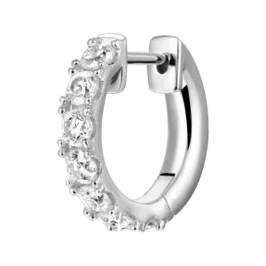 Single Row Hoop Earrings