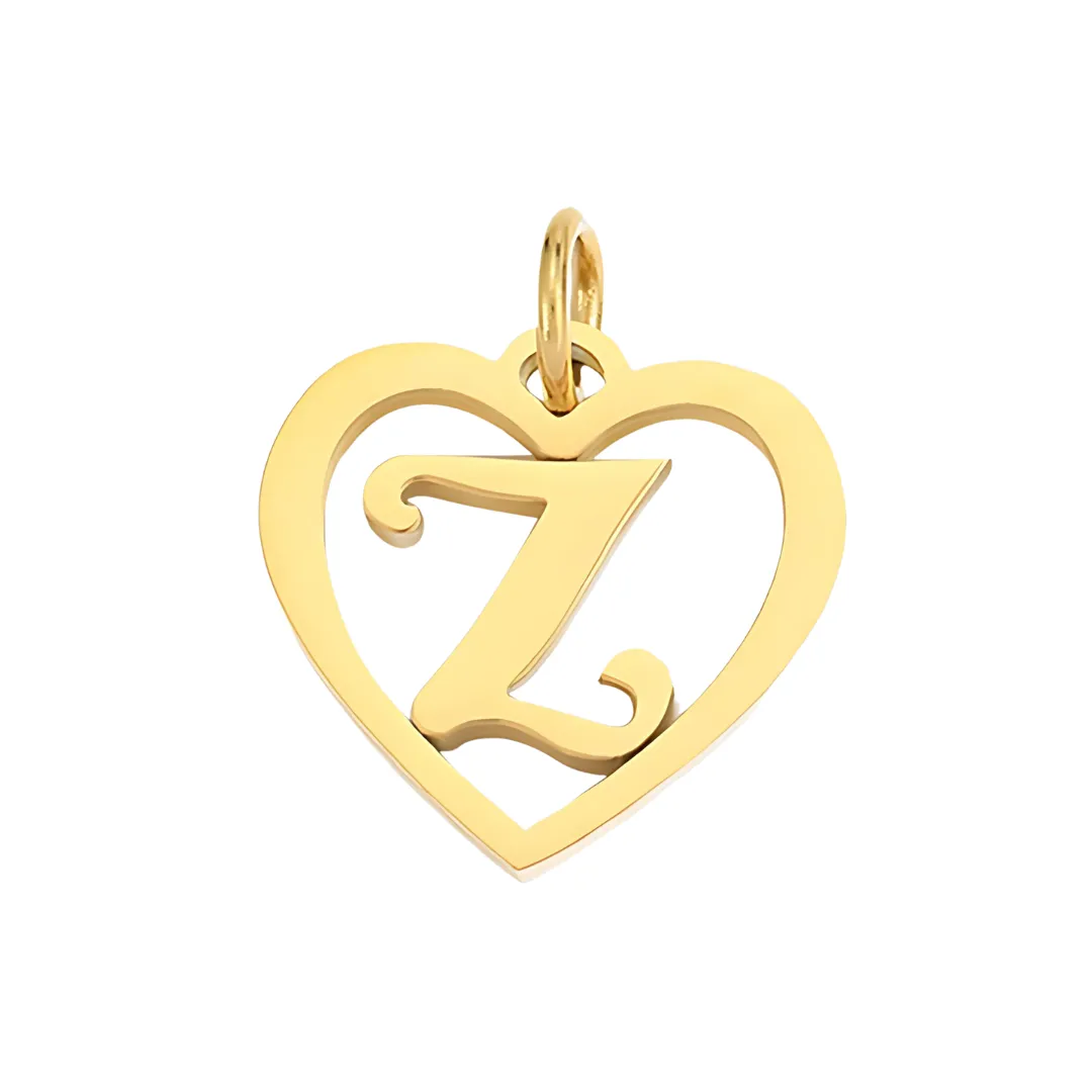 SINTA Heart Initial Necklace