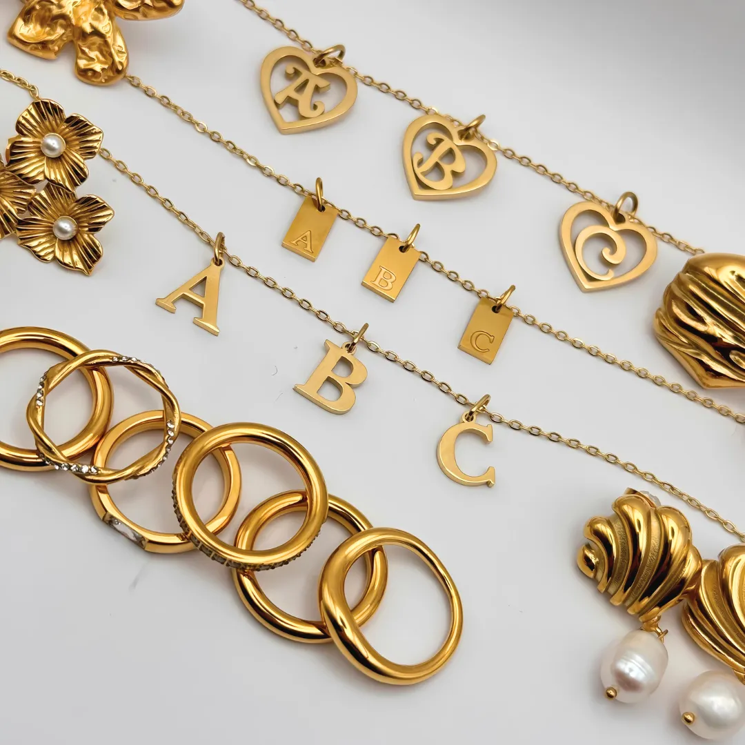 SINTA Heart Initial Necklace
