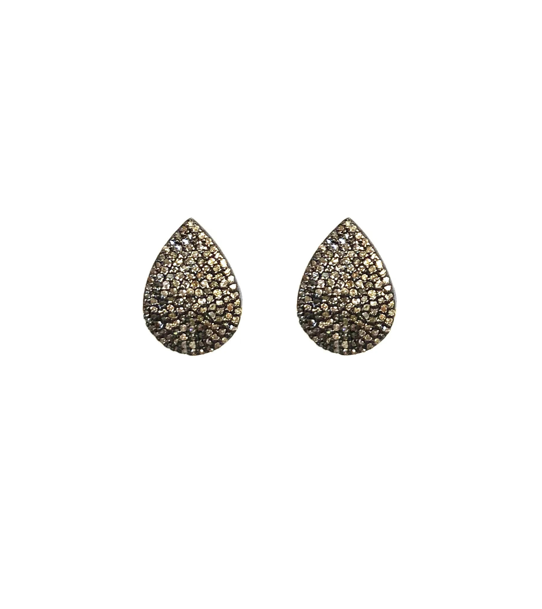 Small Diamond Teardrop Stud Earrings
