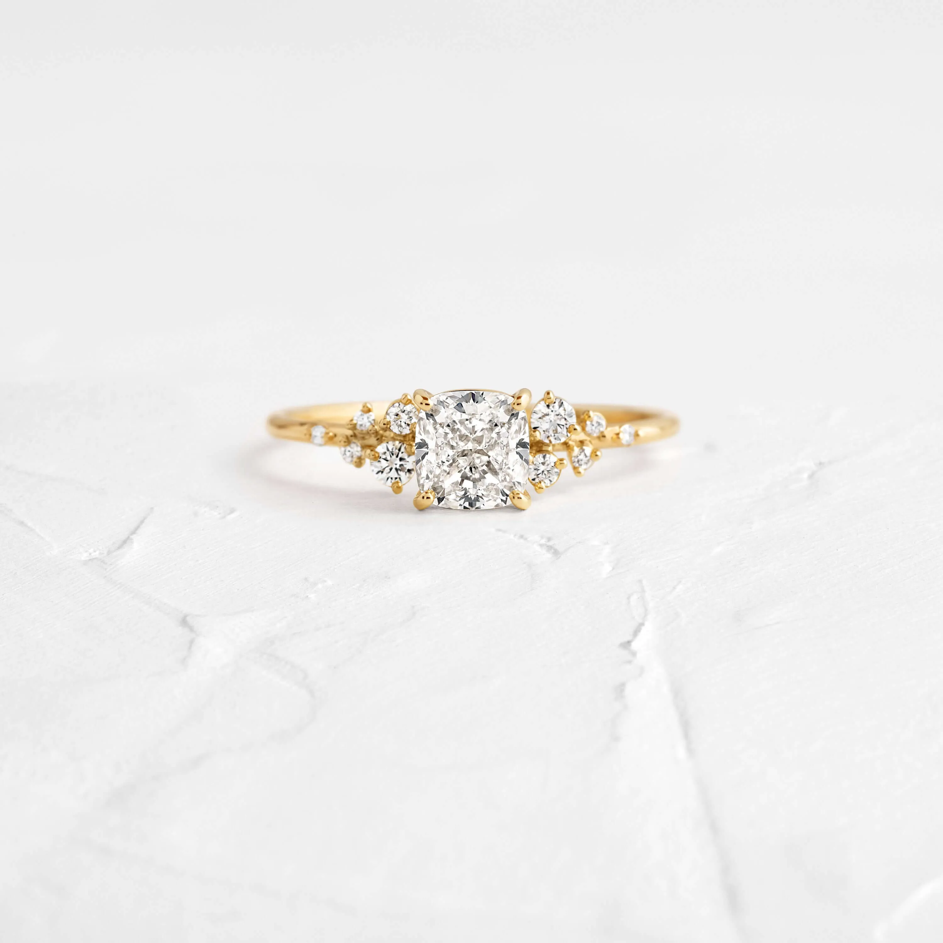 Snowdrift Ring, Cushion Cut