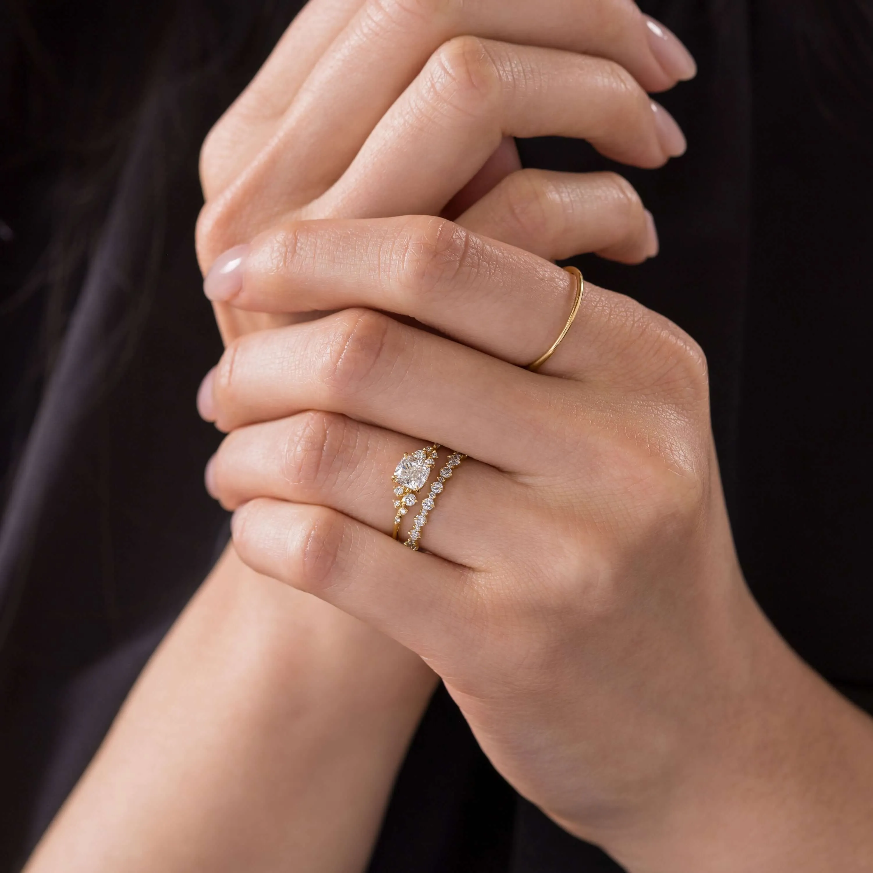 Snowdrift Ring, Cushion Cut