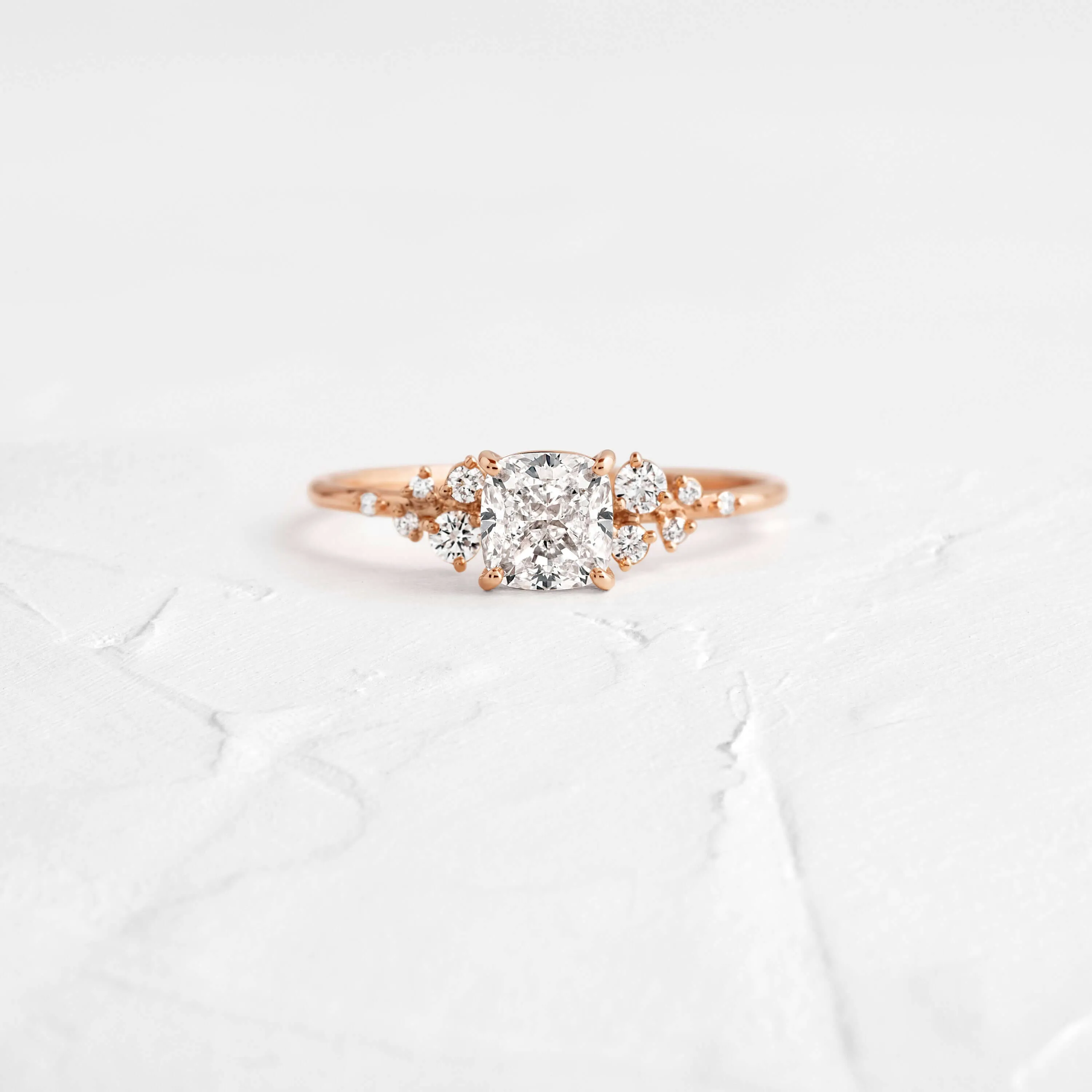 Snowdrift Ring, Cushion Cut