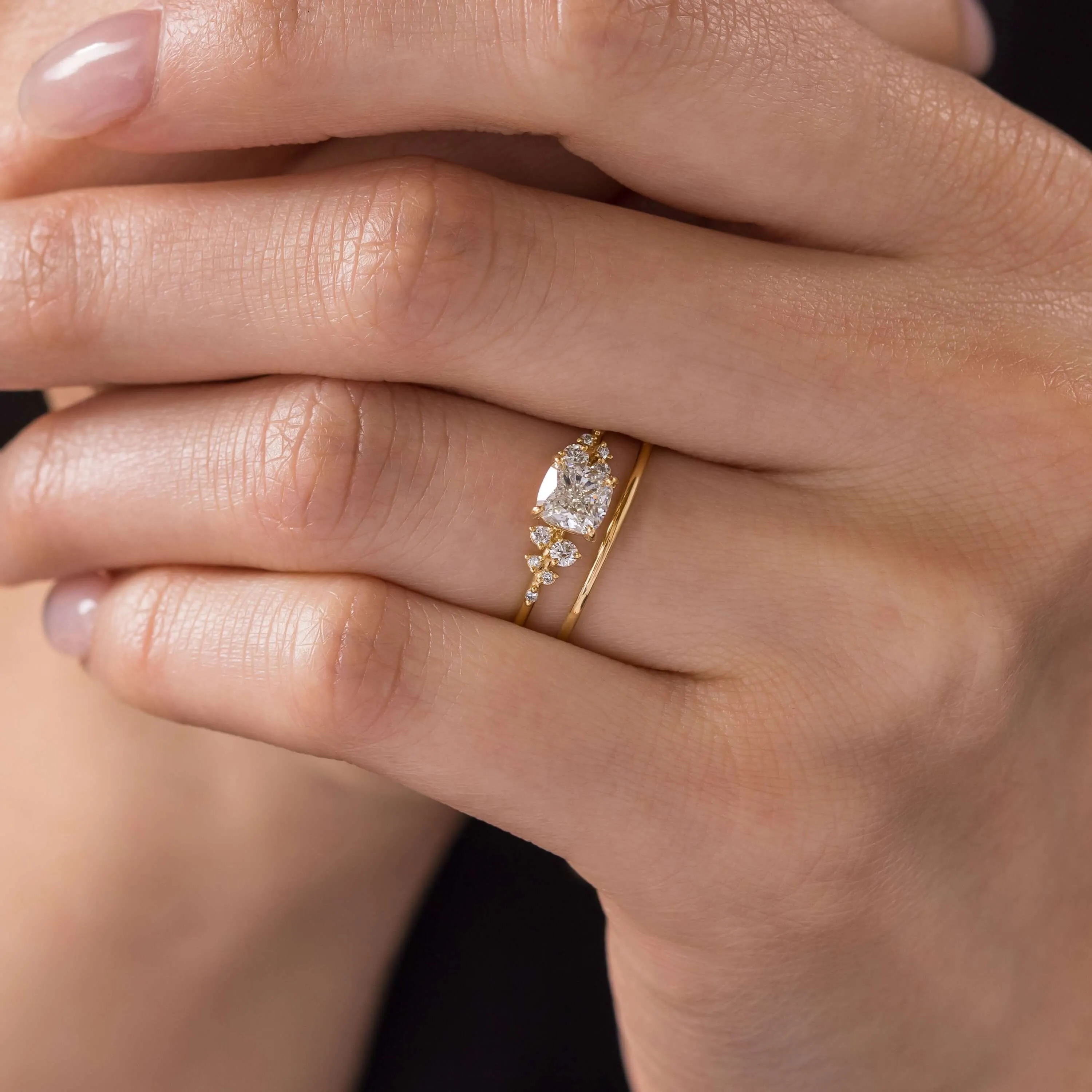 Snowdrift Ring, Cushion Cut