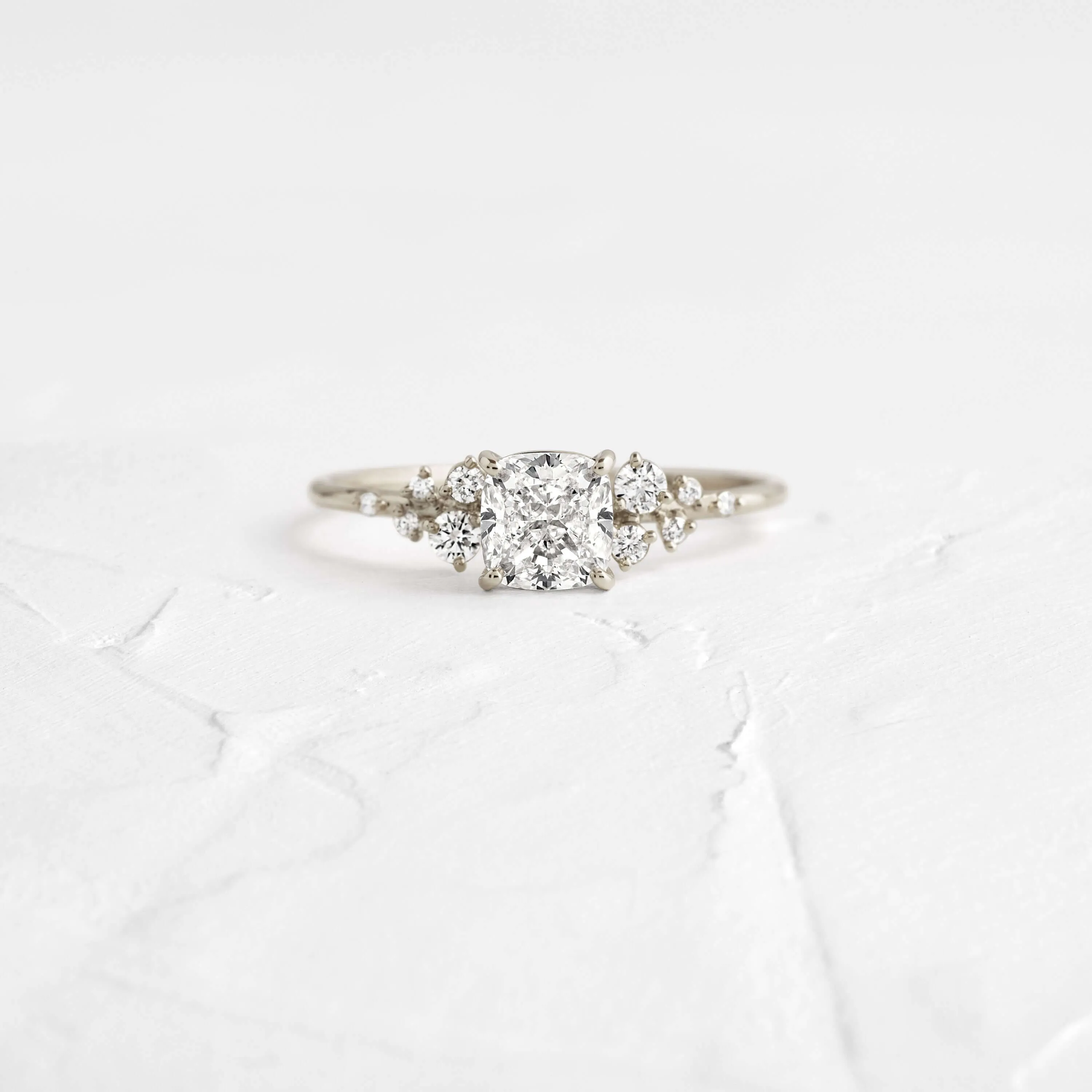 Snowdrift Ring, Cushion Cut