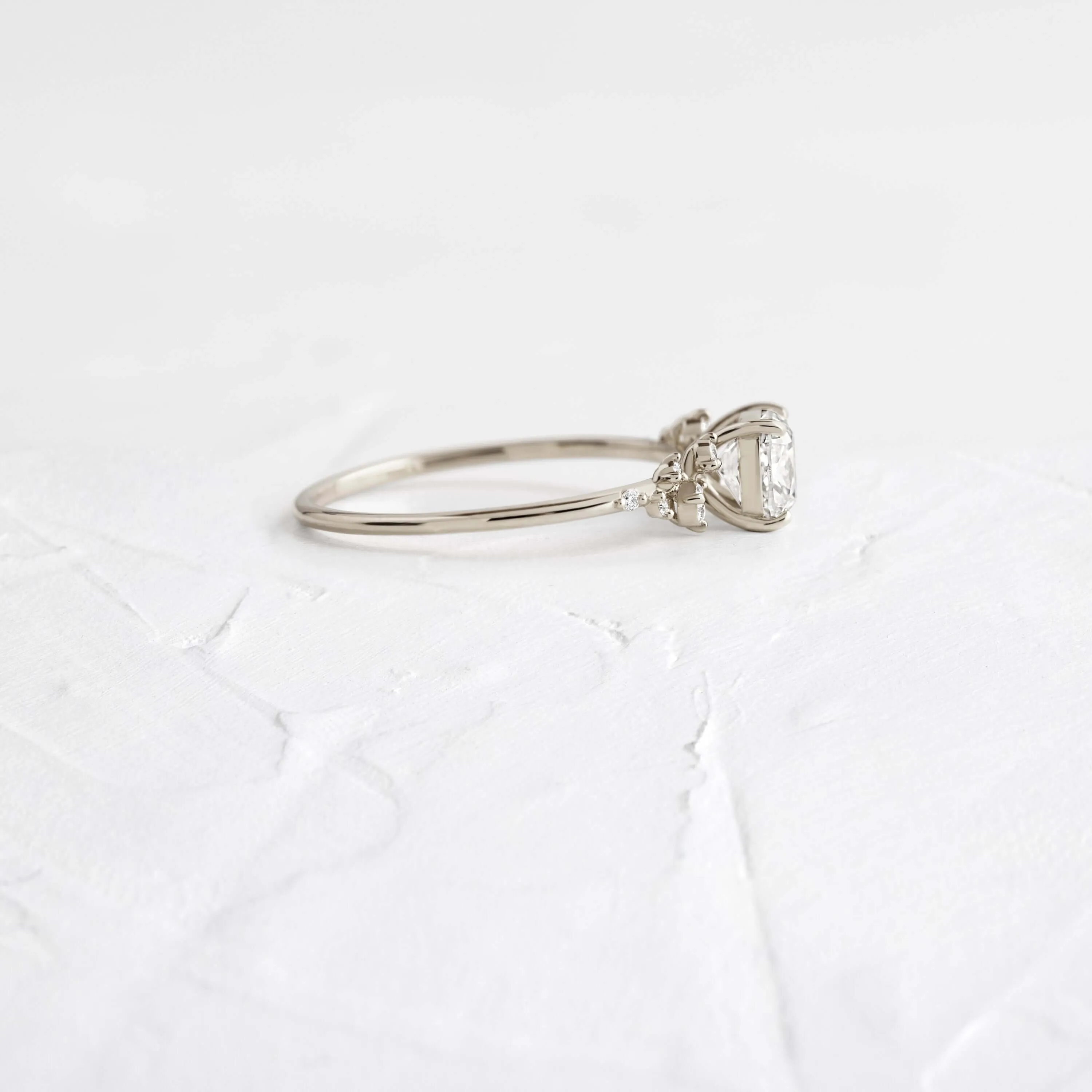 Snowdrift Ring, Cushion Cut