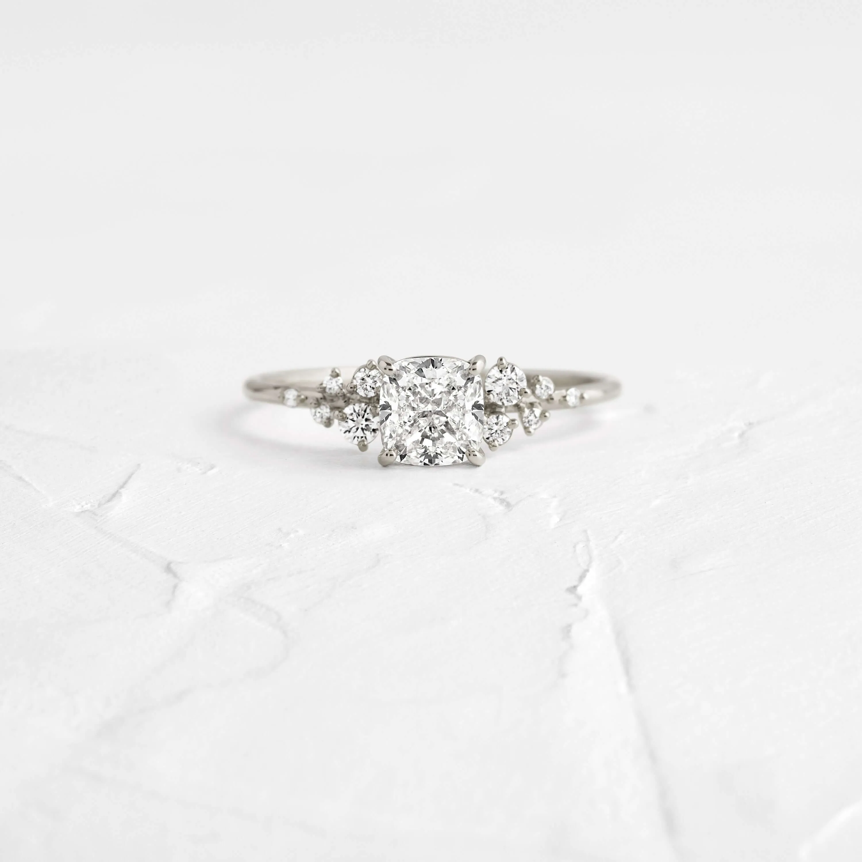 Snowdrift Ring, Cushion Cut