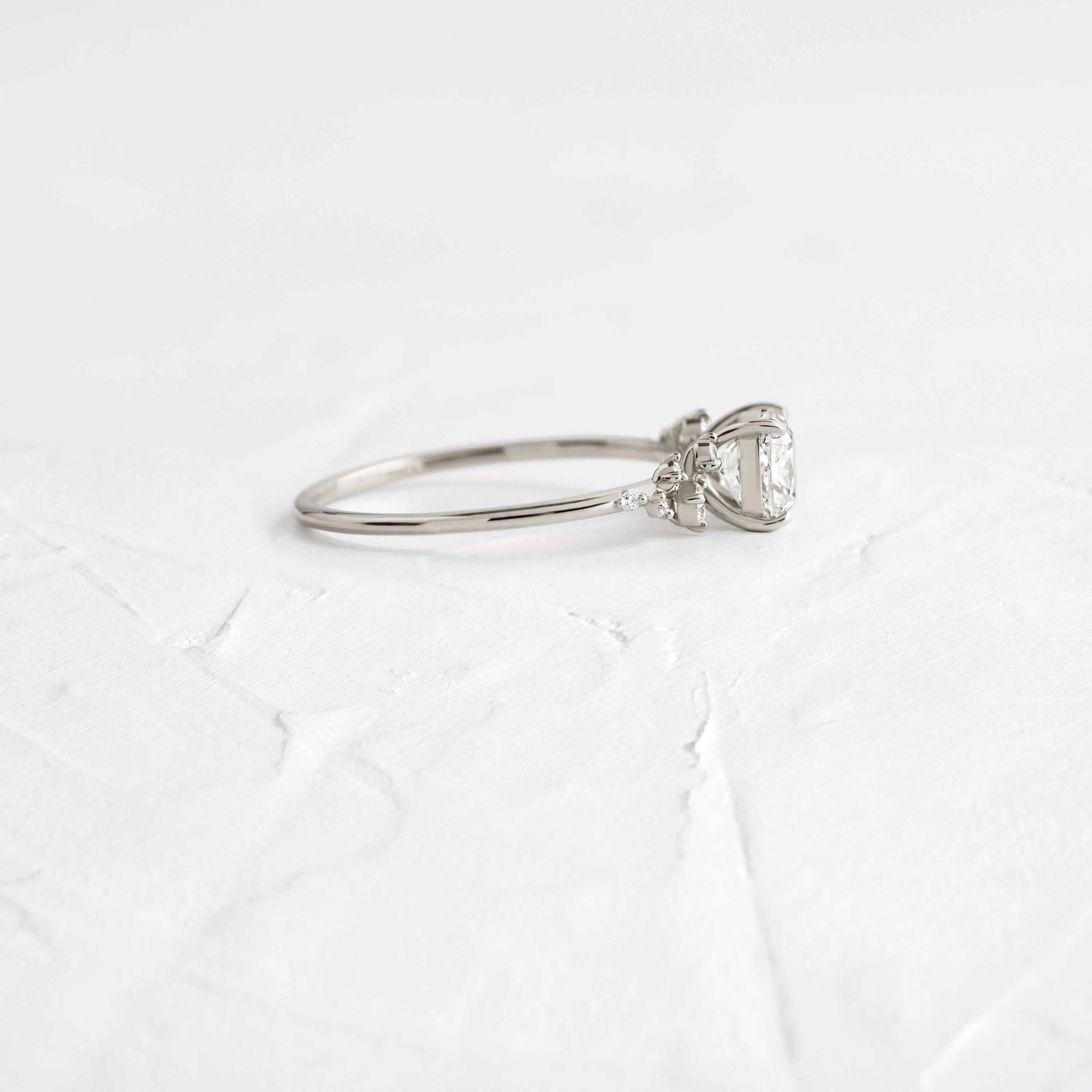 Snowdrift Ring, Cushion Cut