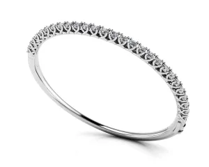 Soft Twist Four Prong Lab-Grown Diamond Bangle with 4.00 ct.(finished) 3.5mm