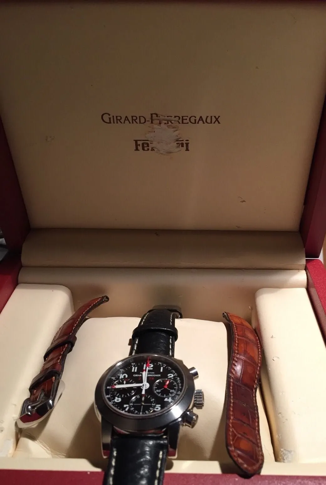 Sold!!! Girard-Perregaux Ferrari 250 TR Testarossa 8090 Limited Edition Men's Watch Box
