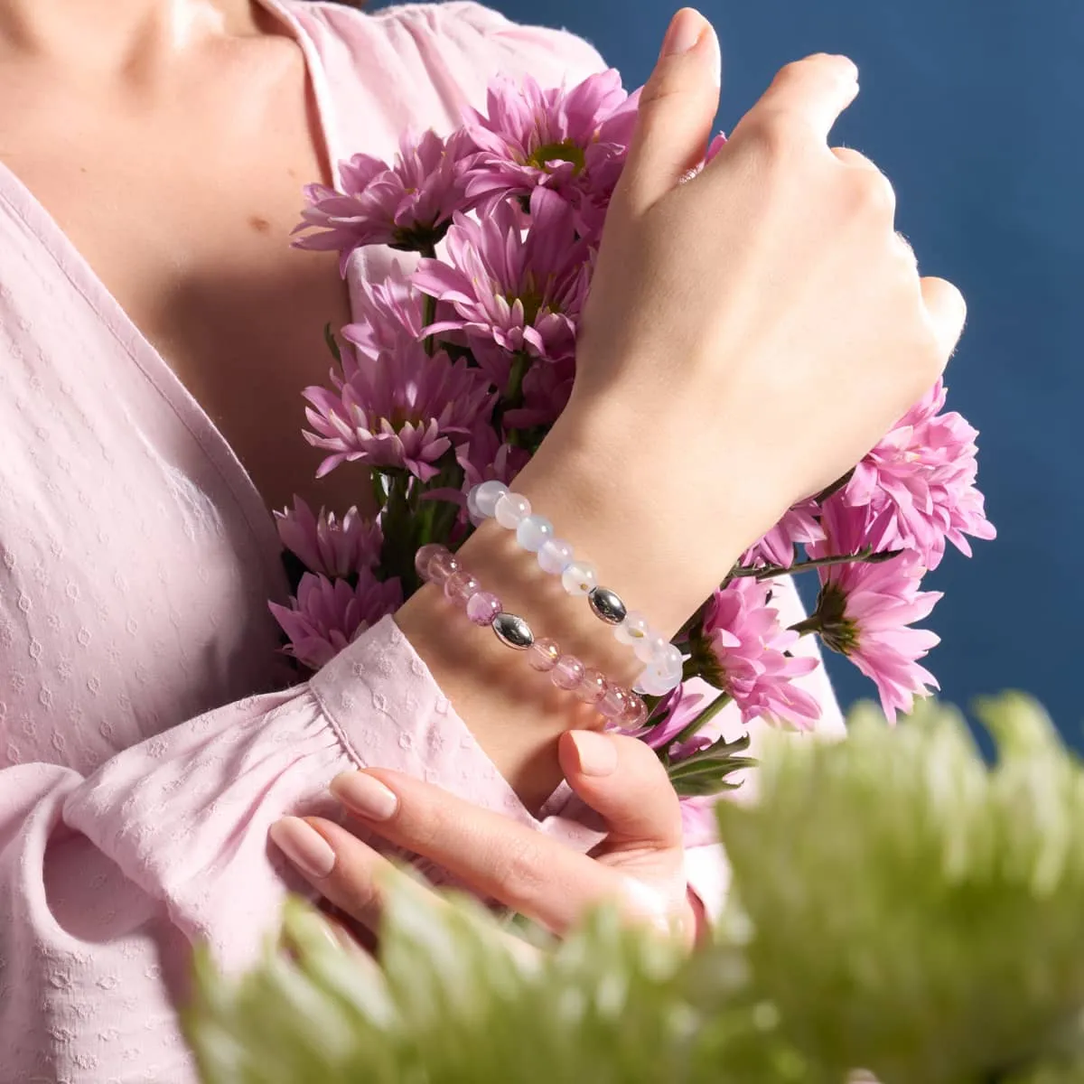 Spring Breeze | .925 Sterling Silver | Aurum Glass Bracelet