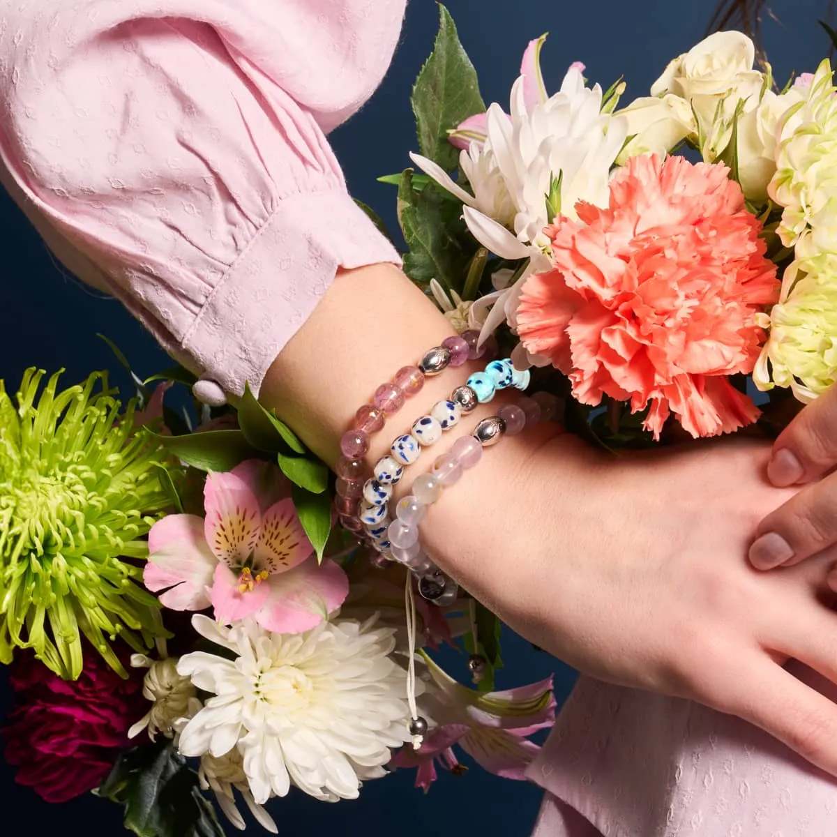 Spring Breeze | .925 Sterling Silver | Aurum Glass Bracelet
