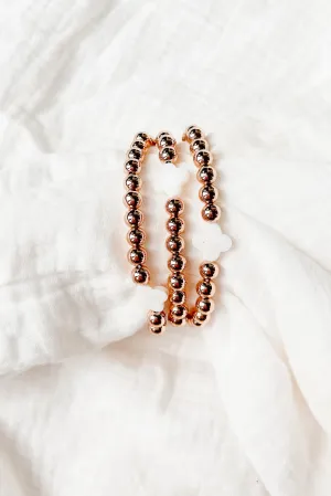 Stacked Ambition Beaded Bracelet Set (Gold)