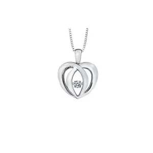 Sterling Silver (0.05ct) Dancing Diamond Pendant