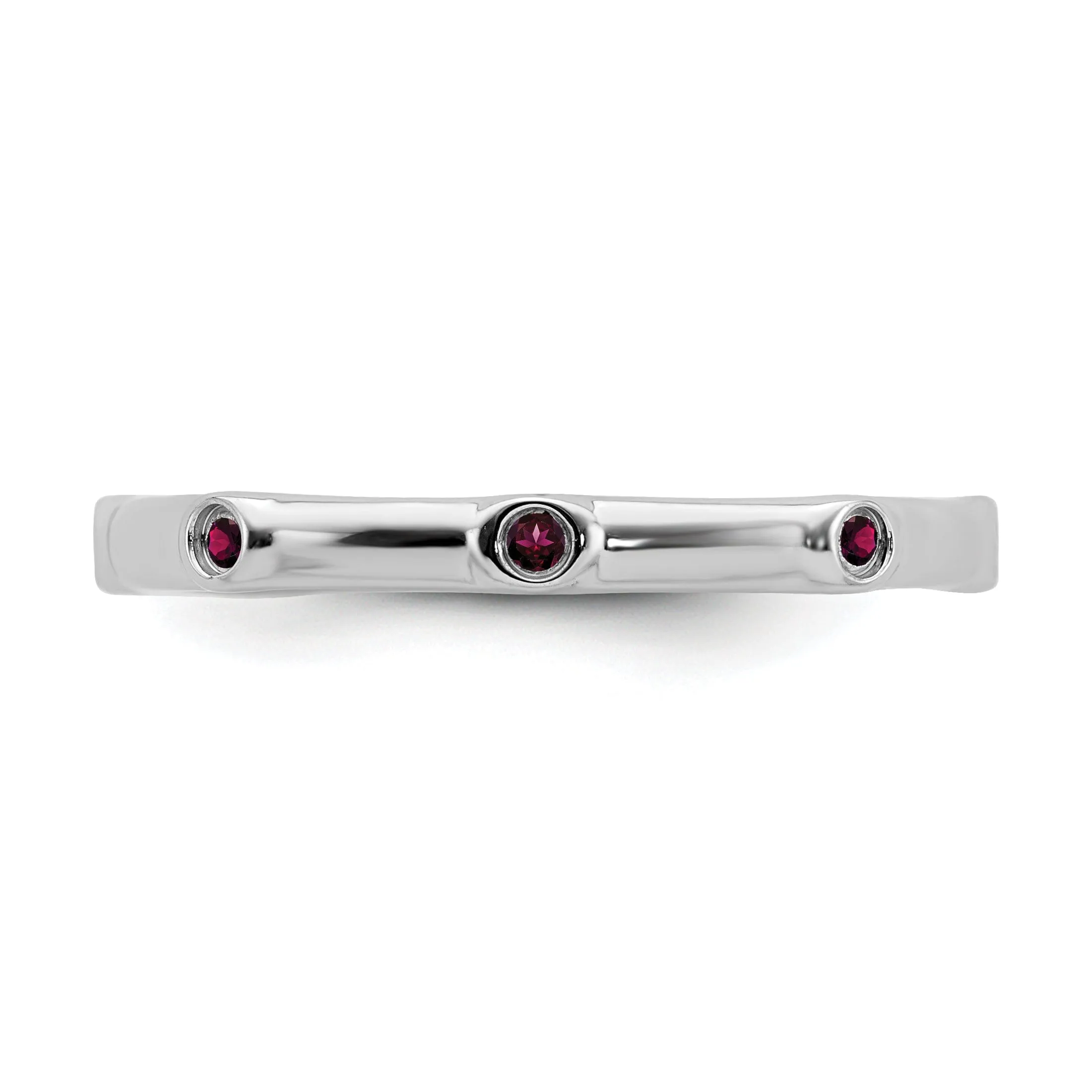 Sterling Silver Created Ruby Ring
