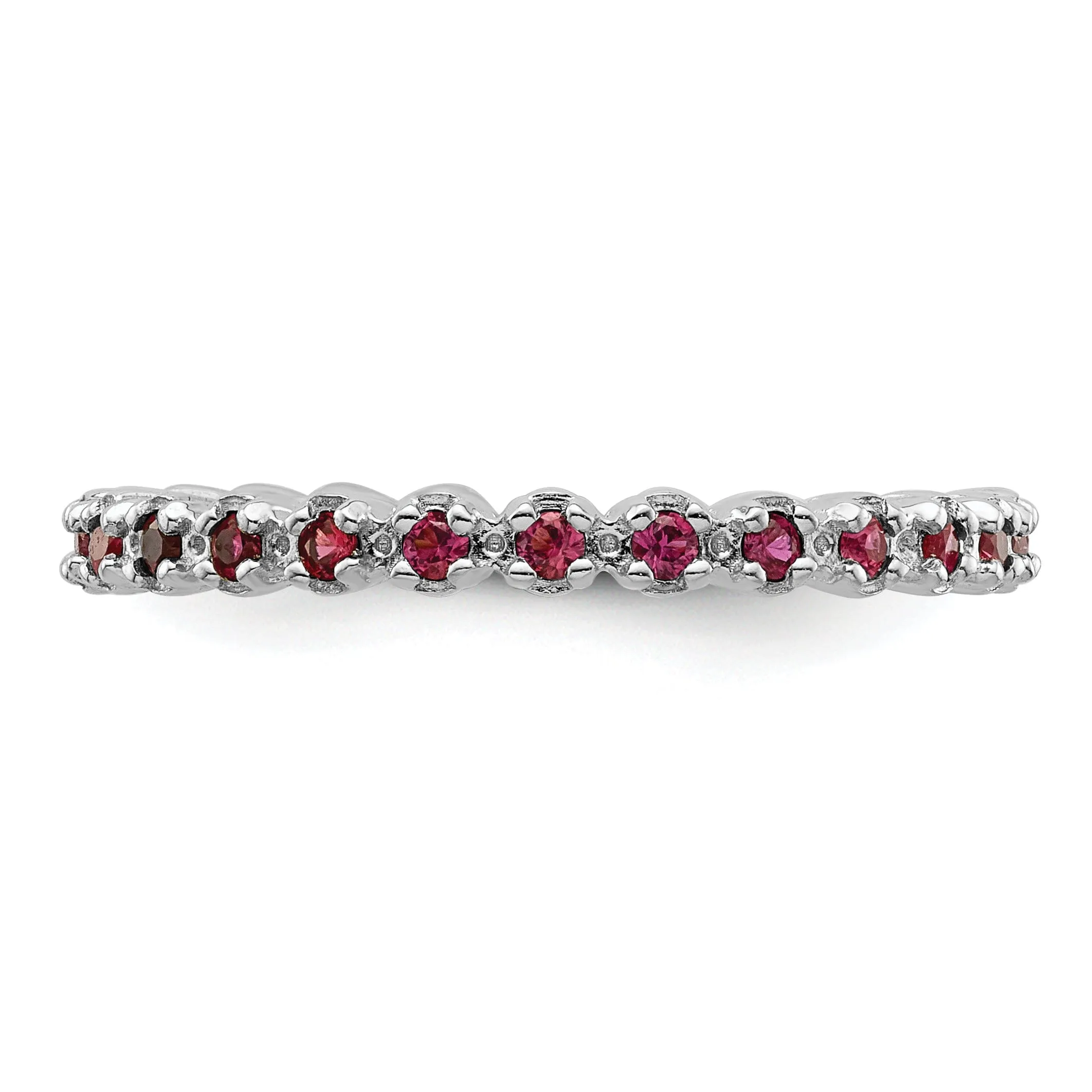 Sterling Silver Created Ruby Ring