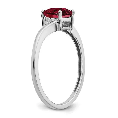 Sterling Silver Cushion Cut 6mm Gemstone And Diamond Rings