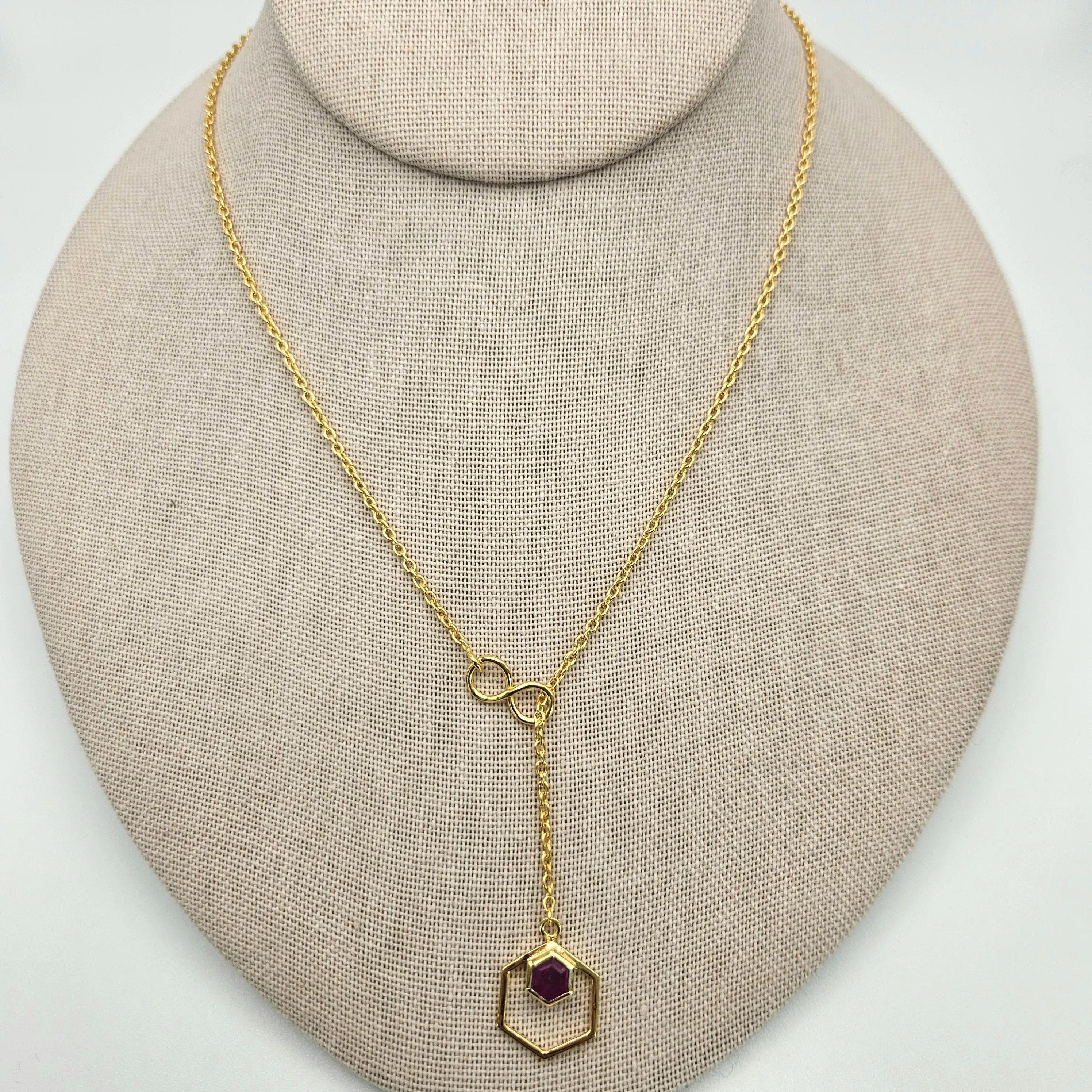 Sterling Silver Freeform Ruby Jewelry Set