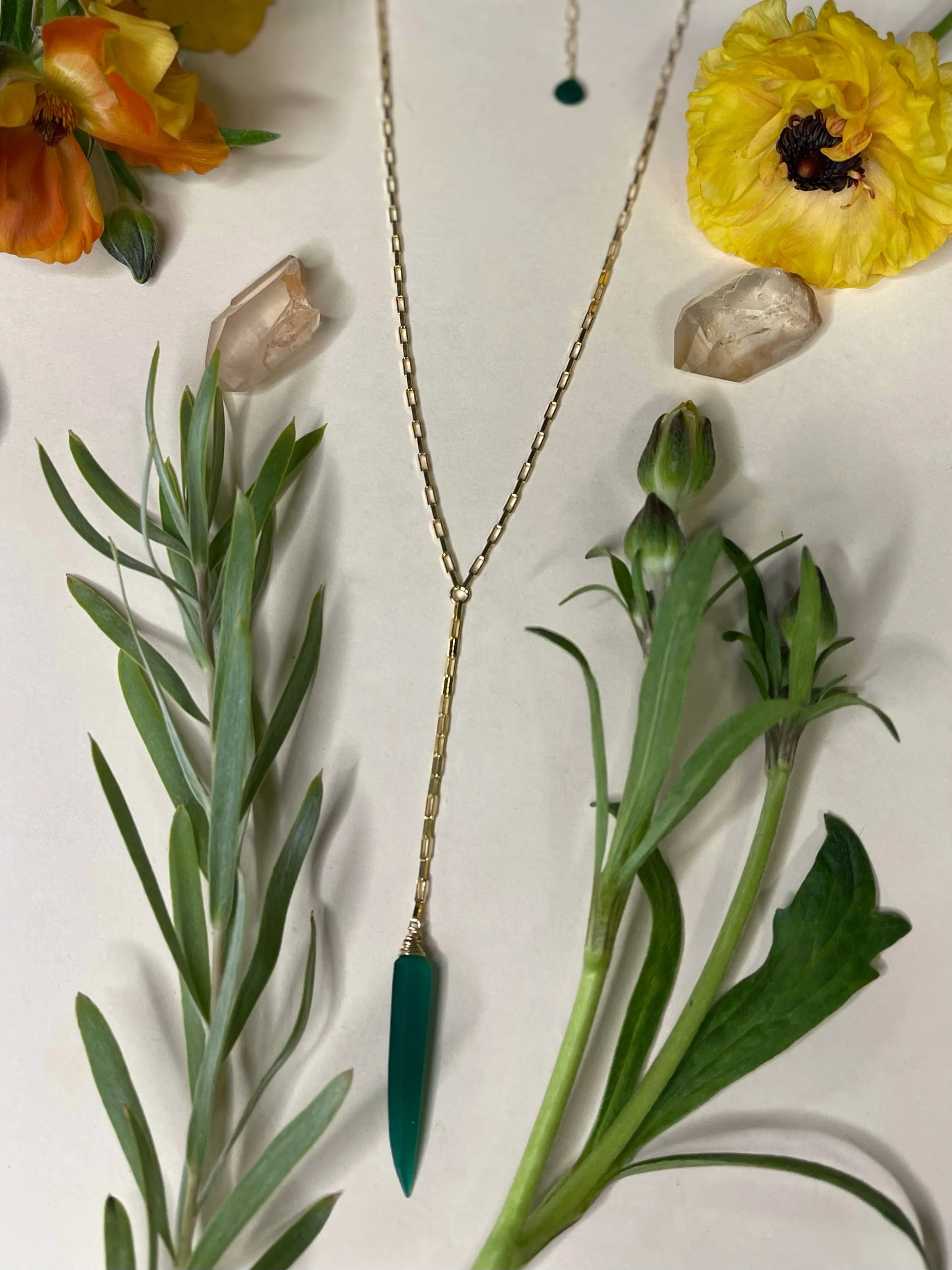 Stone Lariat Necklace