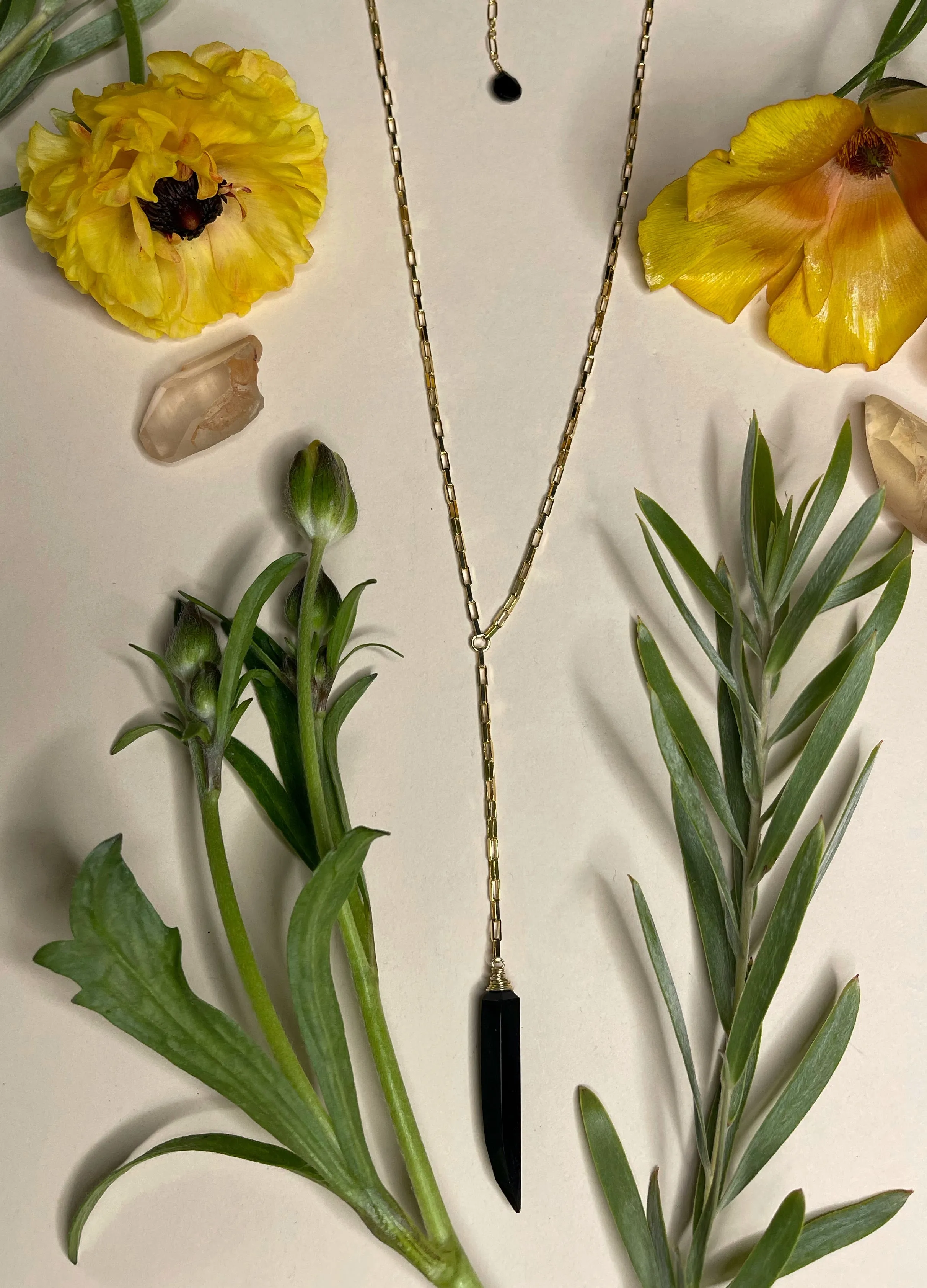Stone Lariat Necklace