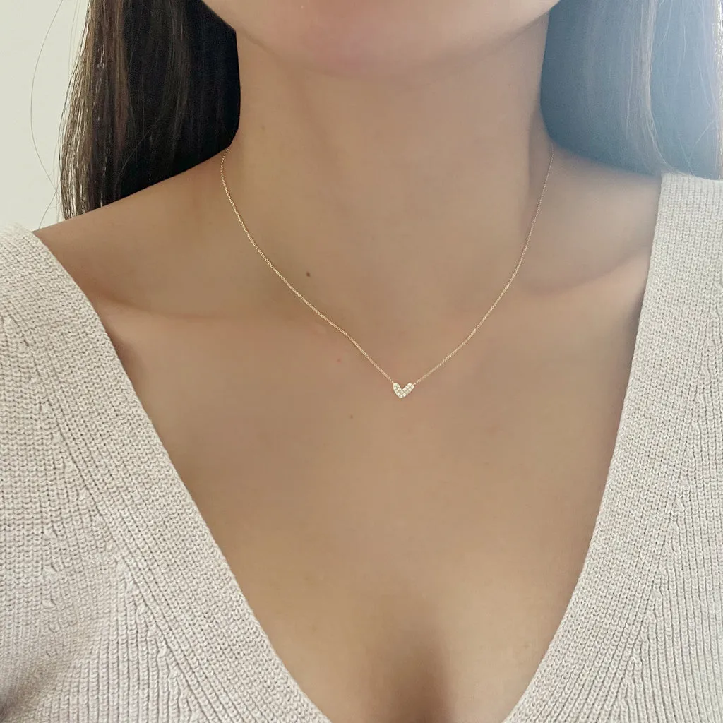 Straight From The Heart necklace (18K Solid Gold)