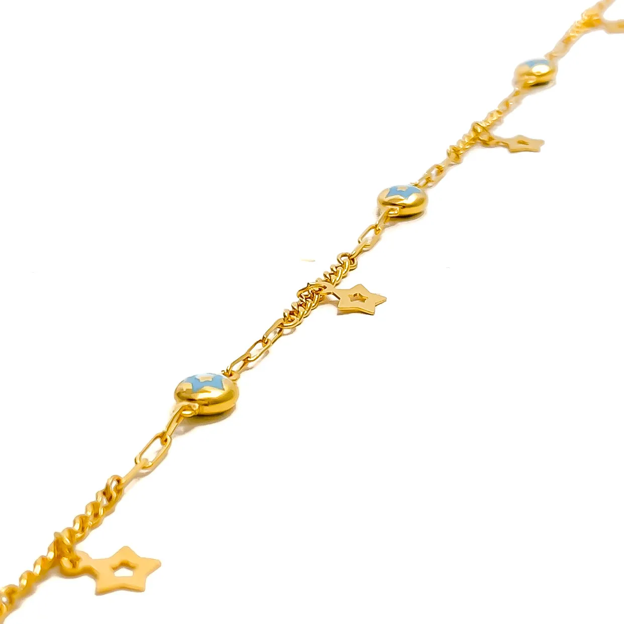 Stunning Adorned 21k Gold Bracelet