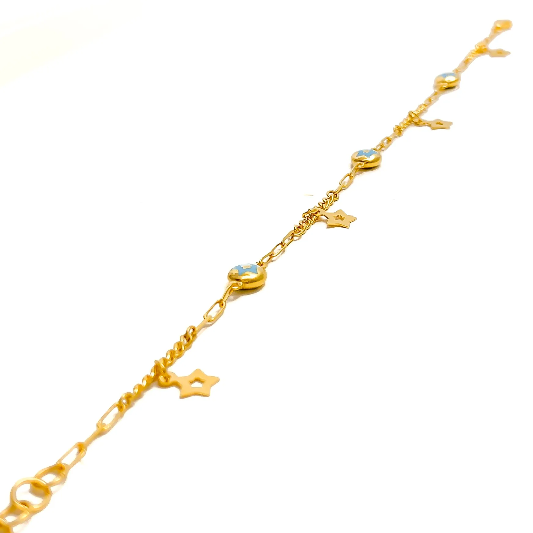 Stunning Adorned 21k Gold Bracelet