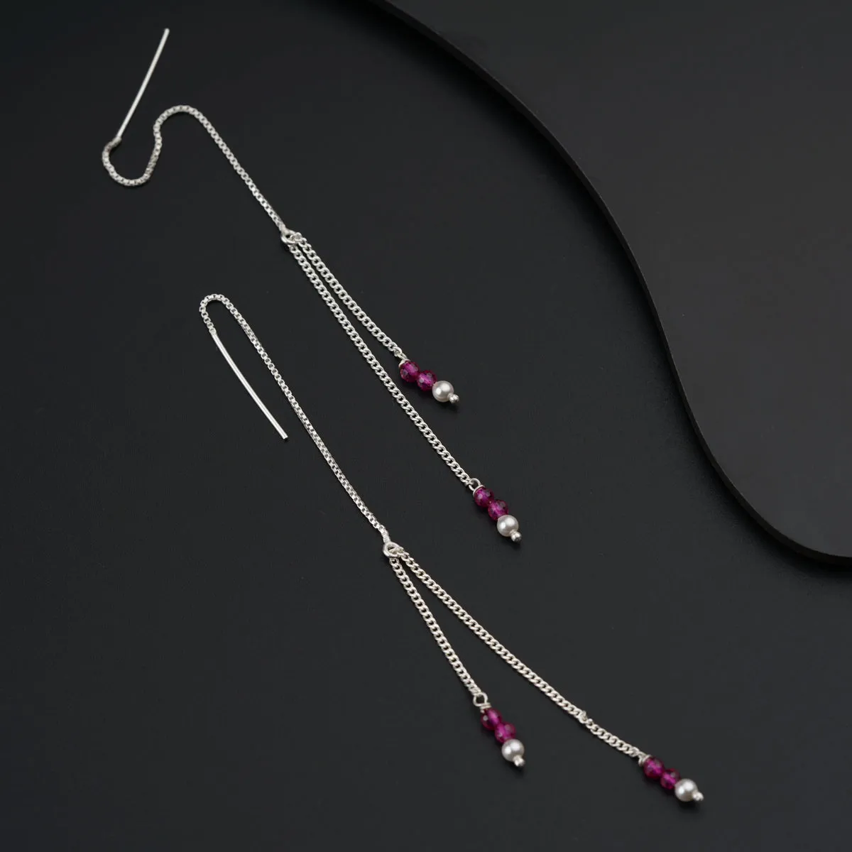Sui Dhaaga Pearl Ruby Earrings